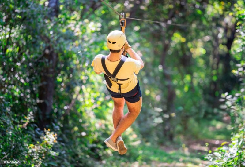 ziplining Belize jungle